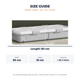 Orapeak underbed storage box 101 cm grey – size guide