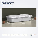 Orapeak large underbed storage box 80 cm in grey