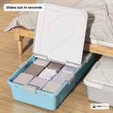Orapeak underbed storage box 60 cm blue – lifestyle