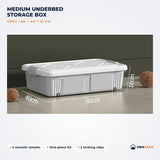 Orapeak medium underbed storage box 60 cm in grey